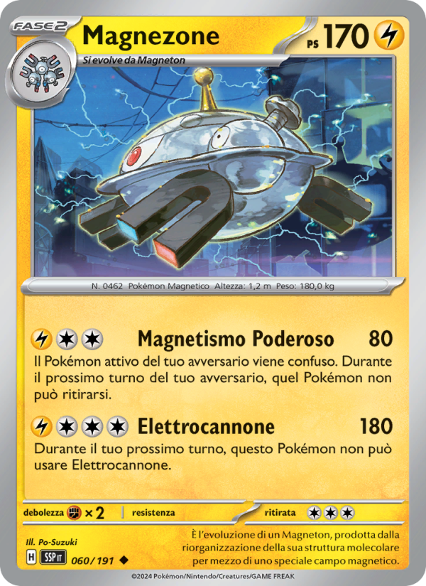 Magnezone 060/252 — Surging Sparks (Italian Pokémon TCG card)