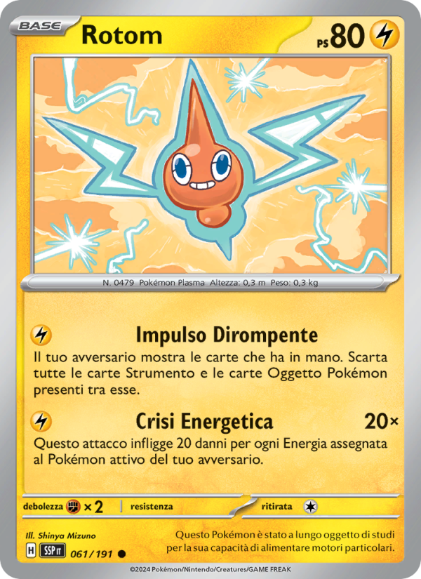 Rotom 061/252 — Surging Sparks (Italian Pokémon TCG card)