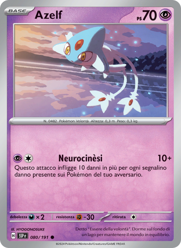 Azelf 080/252 — Surging Sparks (Italian Pokémon TCG card)
