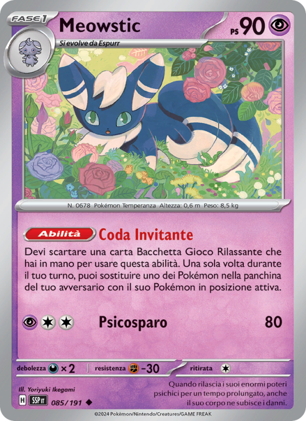Meowstic 085/252 — Surging Sparks (Italian Pokémon TCG card)