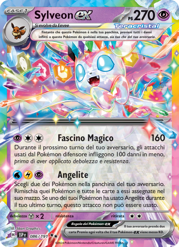 Sylveon-ex 086/252 — Surging Sparks (Italian Pokémon TCG card)