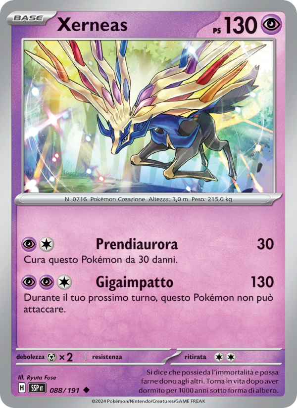 Xerneas 088/252 — Surging Sparks (Italian Pokémon TCG card)