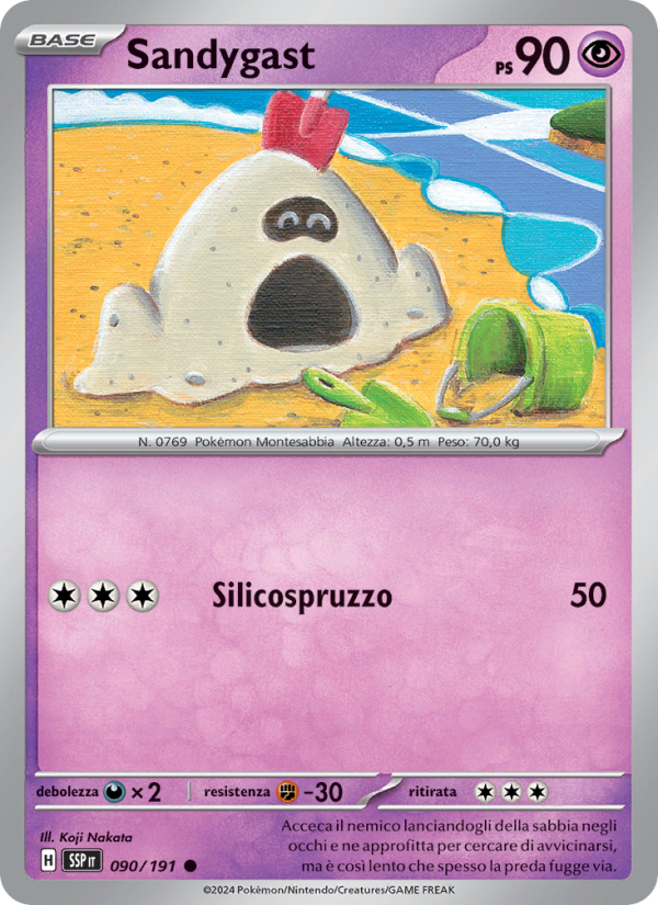 Sandygast 090/252 — Surging Sparks (Italian Pokémon TCG card)