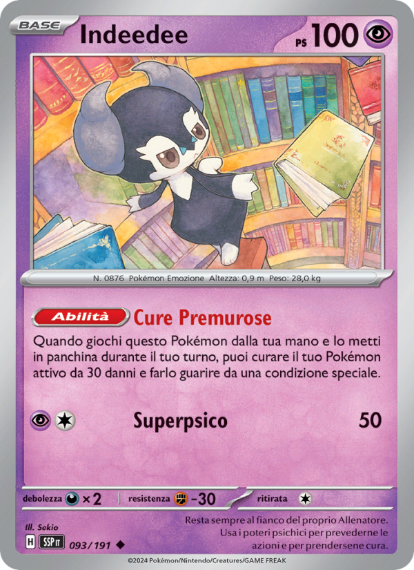 Indeedee 093/252 — Surging Sparks (Italian Pokémon TCG card)