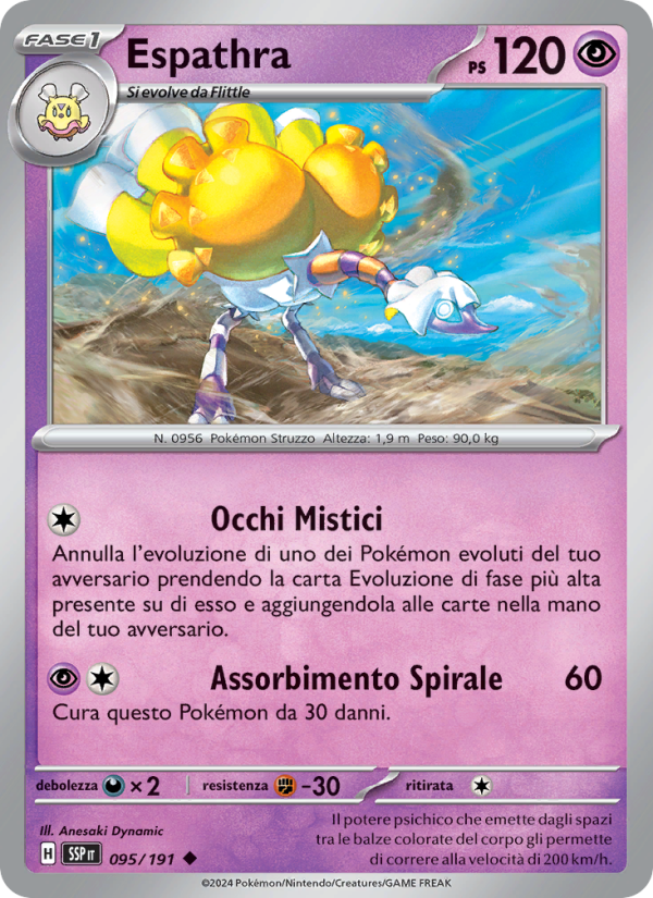 Espathra 095/252 — Surging Sparks (Italian Pokémon TCG card)