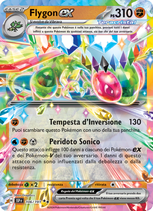 Flygon-ex 106/252 — Surging Sparks (Italian Pokémon TCG card)