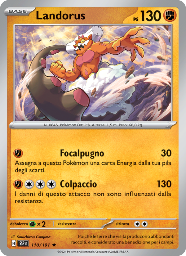 Landorus 110/252 — Surging Sparks (Italian Pokémon TCG card)