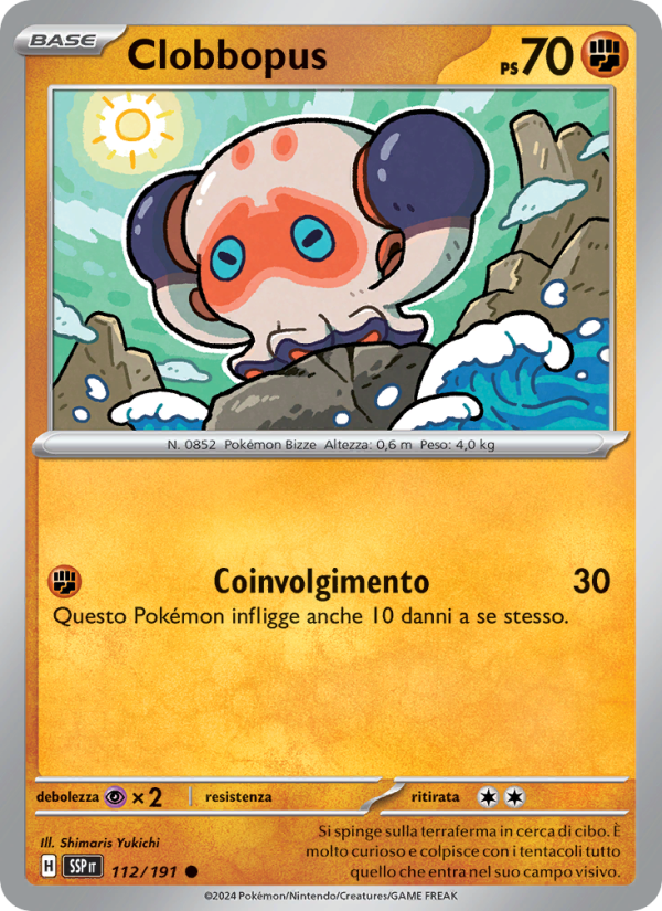 Clobbopus 112/252 — Surging Sparks (Italian Pokémon TCG card)