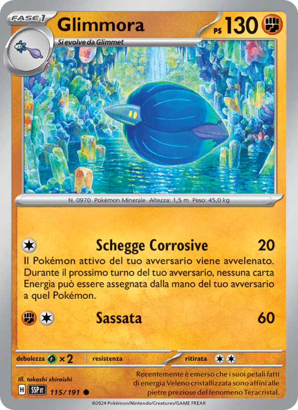 Glimmora 115/252 — Surging Sparks (Italian Pokémon TCG card)