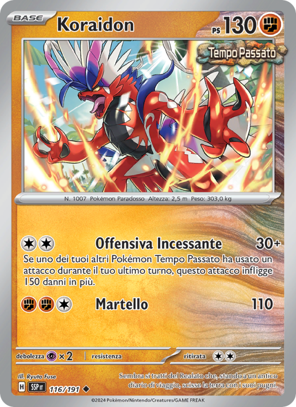 Koraidon 116/252 — Surging Sparks (Italian Pokémon TCG card)
