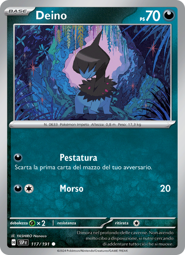 Deino 117/252 — Surging Sparks (Italian Pokémon TCG card)