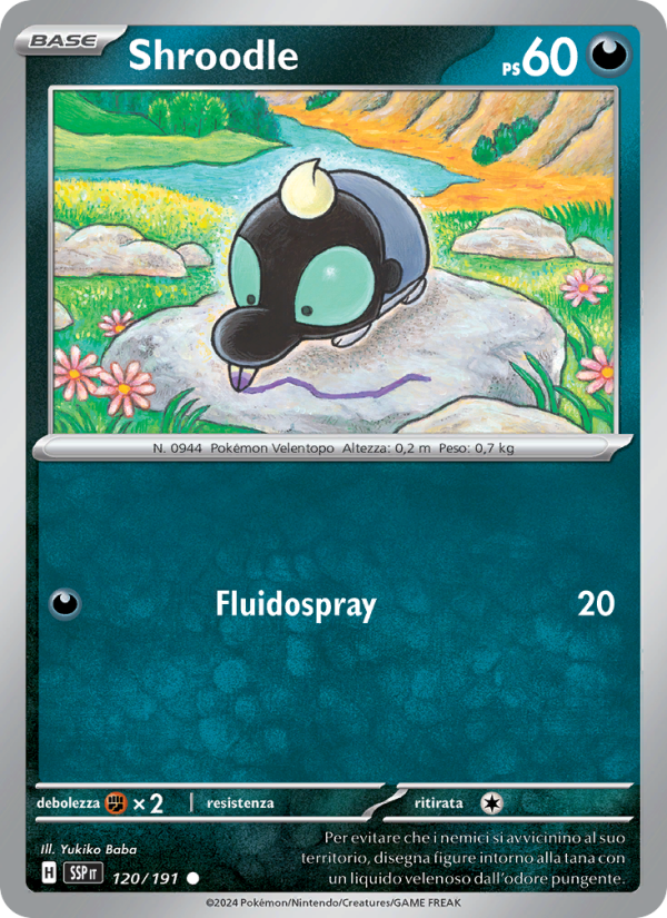 Shroodle 120/252 — Surging Sparks (Italian Pokémon TCG card)