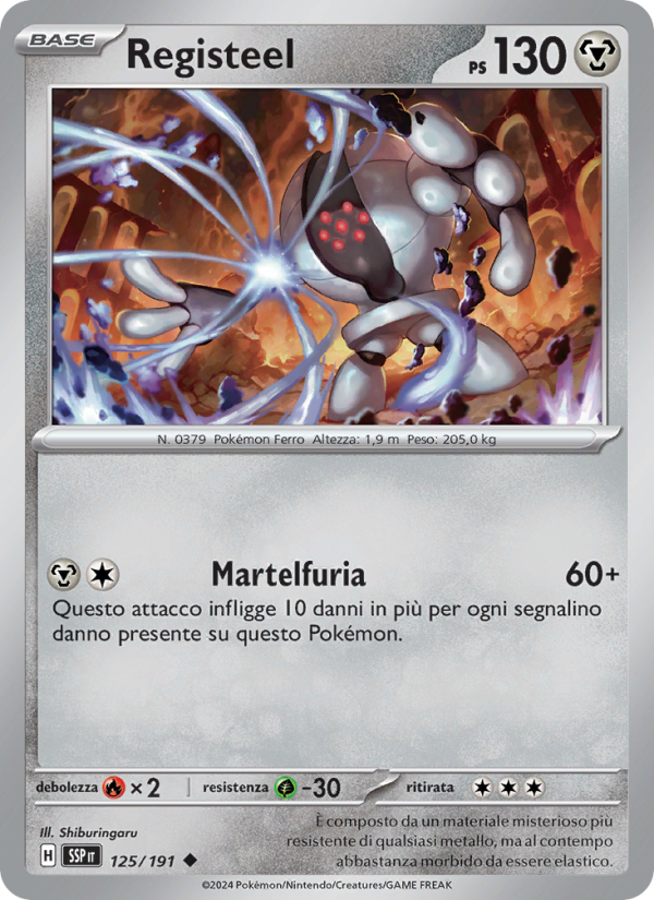 Registeel 125/252 — Surging Sparks (Italian Pokémon TCG card)