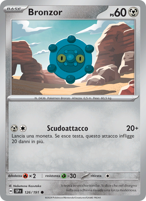 Bronzor 126/252 — Surging Sparks (Italian Pokémon TCG card)