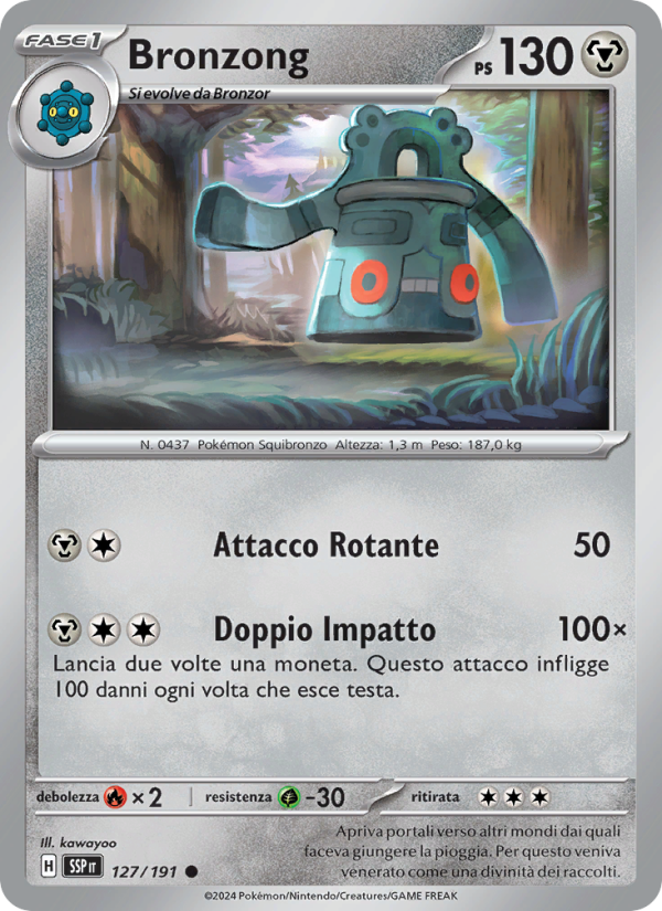 Bronzong 127/252 — Surging Sparks (Italian Pokémon TCG card)