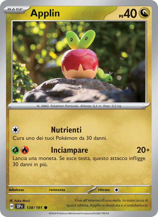 Applin 138/252 — Surging Sparks (Italian Pokémon TCG card)