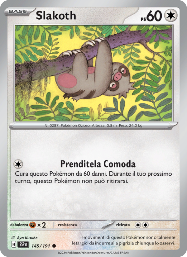 Slakoth 145/252 — Surging Sparks (Italian Pokémon TCG card)