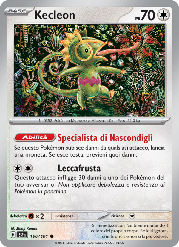 Kecleon 150/252 — Surging Sparks (Italian Pokémon TCG card)