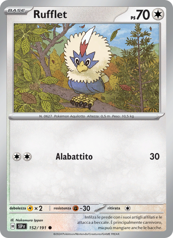 Rufflet 152/252 — Surging Sparks (Italian Pokémon TCG card)