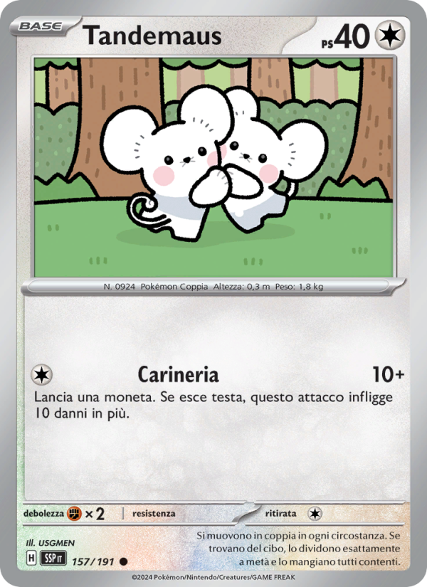 Tandemaus 157/252 — Surging Sparks (Italian Pokémon TCG card)