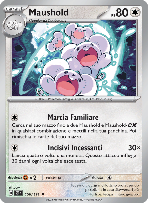 Maushold 158/252 — Surging Sparks (Italian Pokémon TCG card)