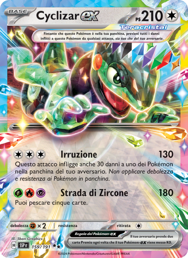 Cyclizar-ex 159/252 — Surging Sparks (Italian Pokémon TCG card)