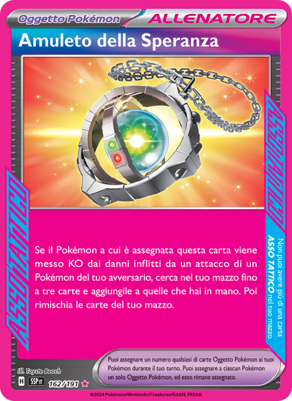 Amuleto della Speranza 162/252 — Surging Sparks (Italian Pokémon TCG card)