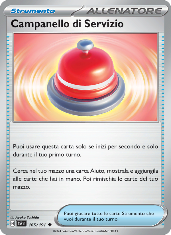Campanello di Servizio 165/252 — Surging Sparks (Italian Pokémon TCG card)