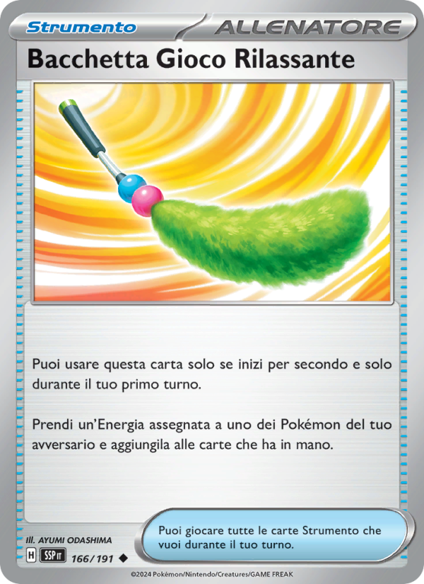 Bacchetta Gioco Rilassante 166/252 — Surging Sparks (Italian Pokémon TCG card)