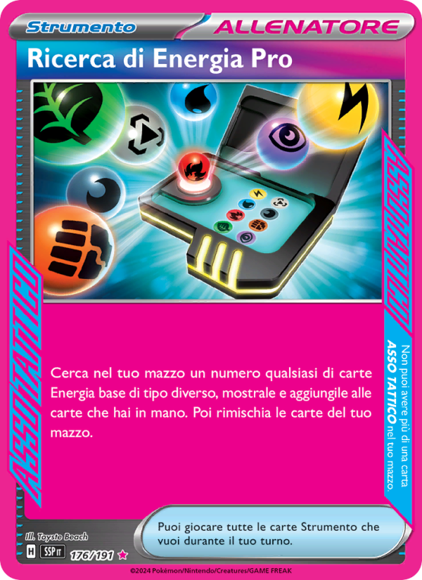 Ricerca di Energia Pro 176/252 — Surging Sparks (Italian Pokémon TCG card)