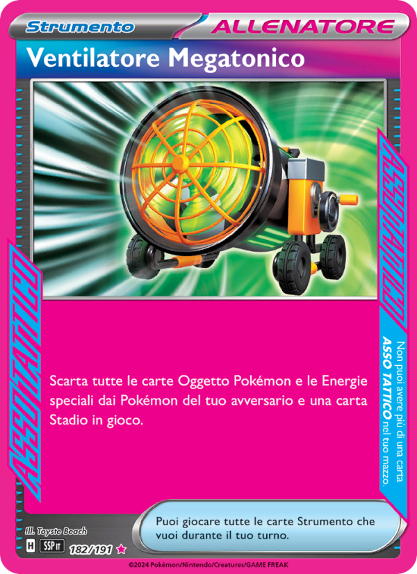Ventilatore Megatonico 182/252 — Surging Sparks (Italian Pokémon TCG card)