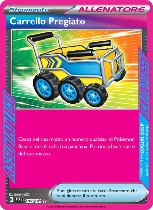 Carrello Pregiato 185/252 — Surging Sparks (Italian Pokémon TCG card)