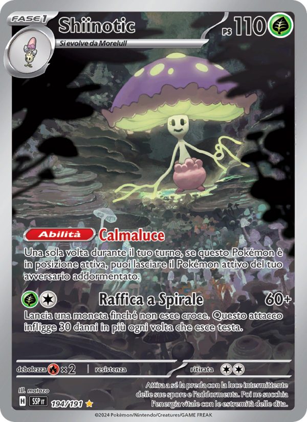 Shiinotic 194/252 — Surging Sparks (Italian Pokémon TCG card)