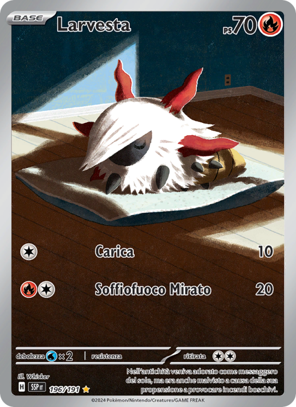 Larvesta 196/252 — Surging Sparks (Italian Pokémon TCG card)