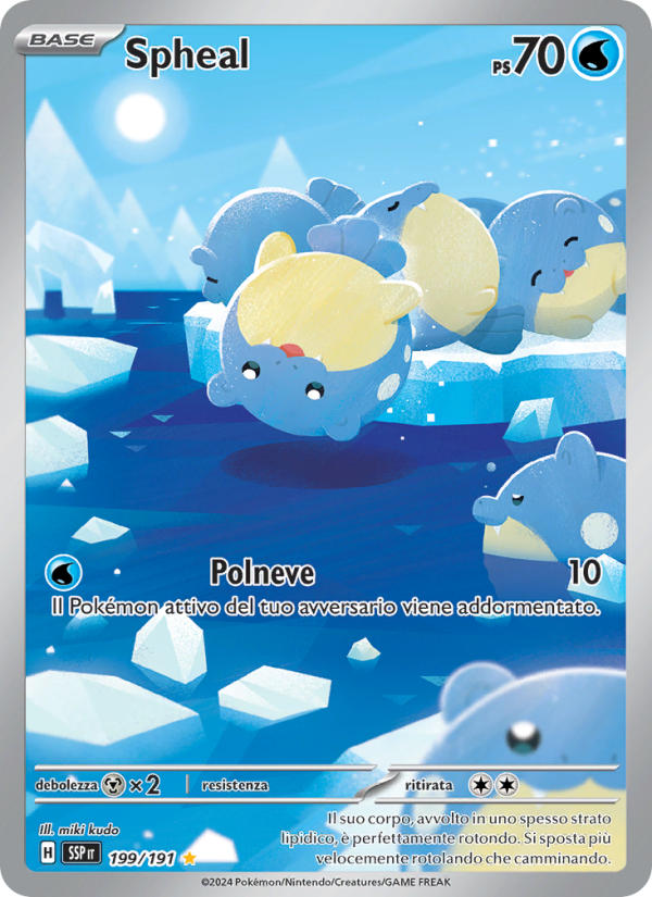 Spheal 199/252 — Surging Sparks (Italian Pokémon TCG card)