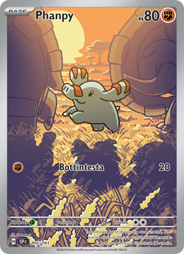 Phanpy 205/252 — Surging Sparks (Italian Pokémon TCG card)