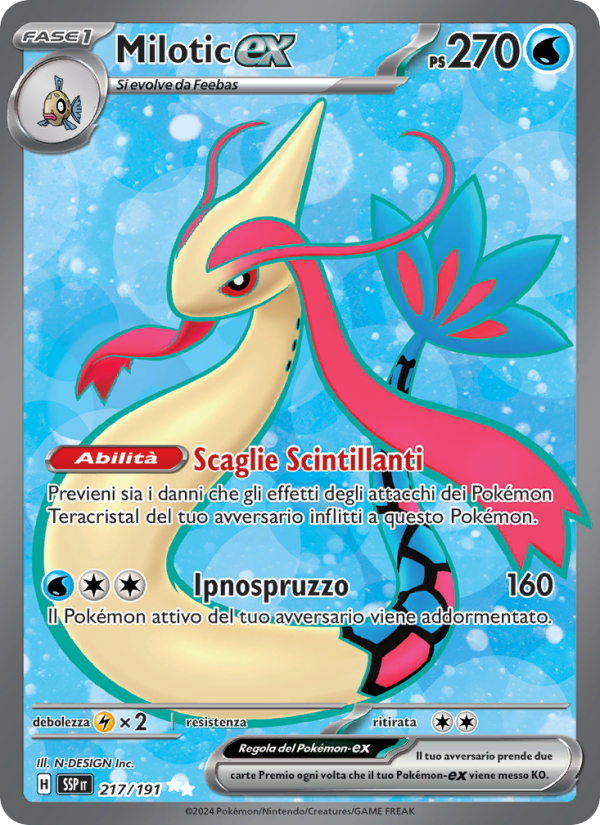 Milotic-ex 217/252 — Surging Sparks (Italian Pokémon TCG card)