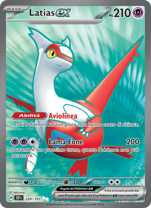 Latias-ex 220/252 — Surging Sparks (Italian Pokémon TCG card)