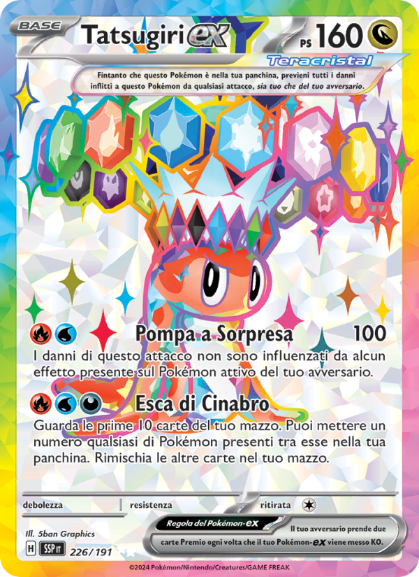 Tatsugiri-ex 226/252 — Surging Sparks (Italian Pokémon TCG card)