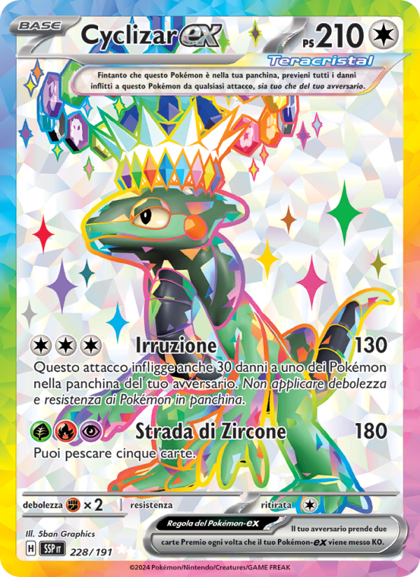 Cyclizar-ex 228/252 — Surging Sparks (Italian Pokémon TCG card)