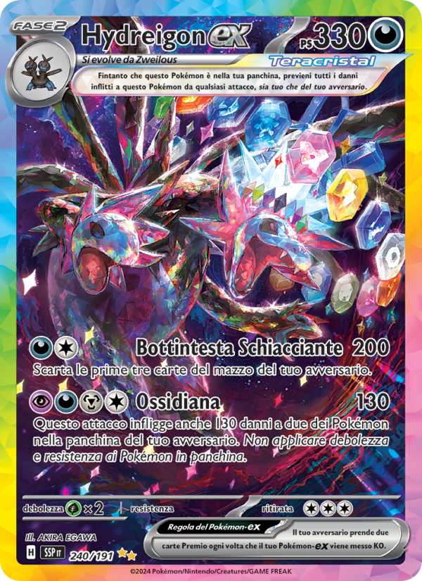 Hydreigon-ex 240/252 — Surging Sparks (Italian Pokémon TCG card)