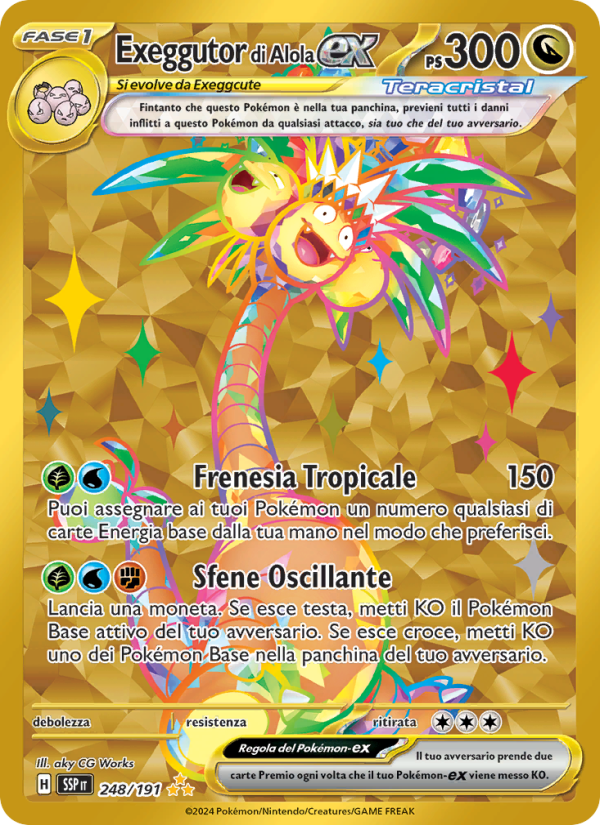 Exeggutor di Alola-ex 248/252 — Surging Sparks (Italian Pokémon TCG card)