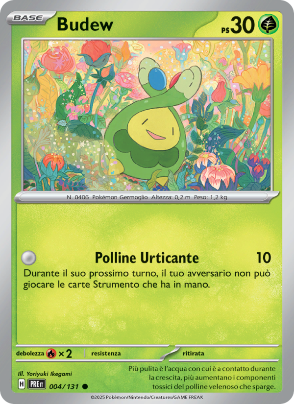 Budew 004/180 — Prismatic Evolutions (Italian Pokémon TCG card)