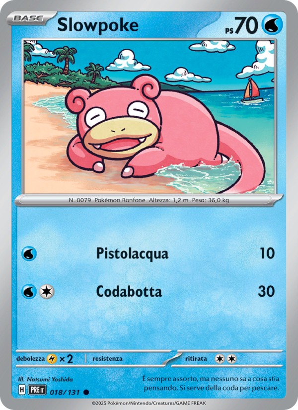 Slowpoke 018/180 — Prismatic Evolutions (Italian Pokémon TCG card)