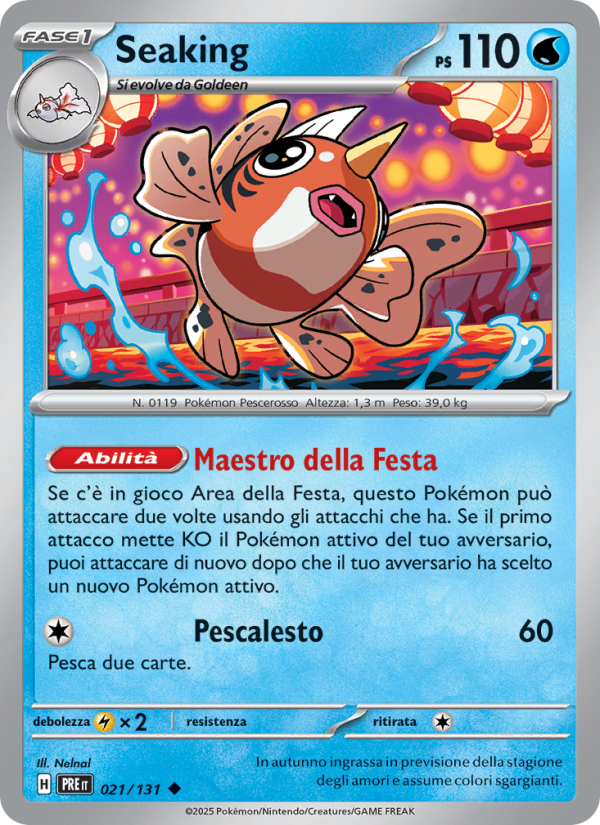 Seaking 021/180 — Prismatic Evolutions (Italian Pokémon TCG card)