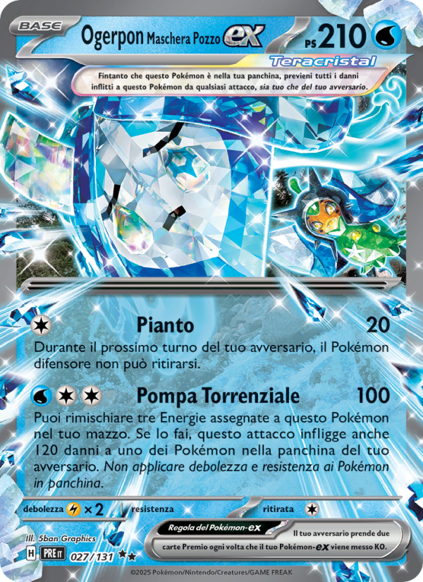 Ogerpon Maschera Pozzo-ex 027/180 — Prismatic Evolutions (Italian Pokémon TCG card)