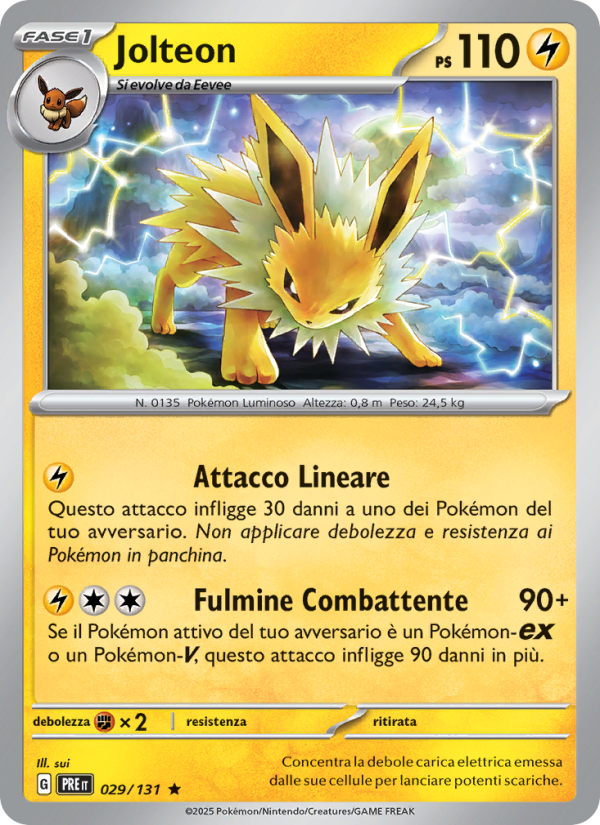 Jolteon 029/180 — Prismatic Evolutions (Italian Pokémon TCG card)