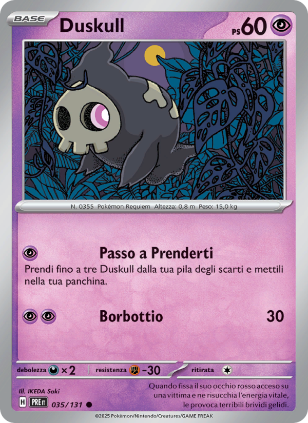 Duskull 035/180 — Prismatic Evolutions (Italian Pokémon TCG card)