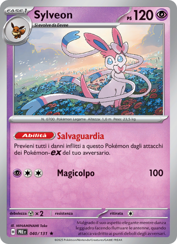 Sylveon 040/180 — Prismatic Evolutions (Italian Pokémon TCG card)
