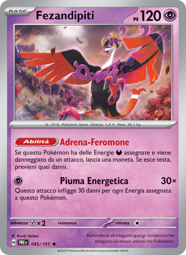 Fezandipiti 045/180 — Prismatic Evolutions (Italian Pokémon TCG card)